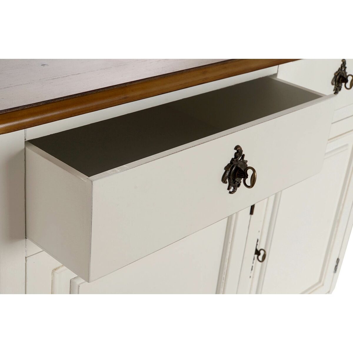 Skänk DKD Home Decor   140 x 45 x 90 cm Brun Vit Mörkbrun Paulowniaträ - 6