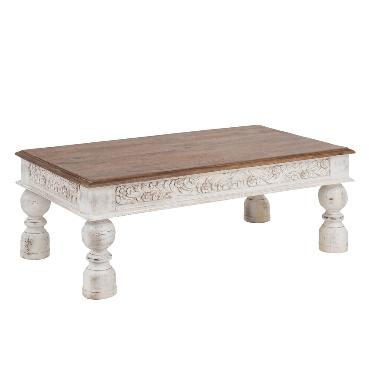 Soffbord Vit Naturell 120 x 70 x 45 cm