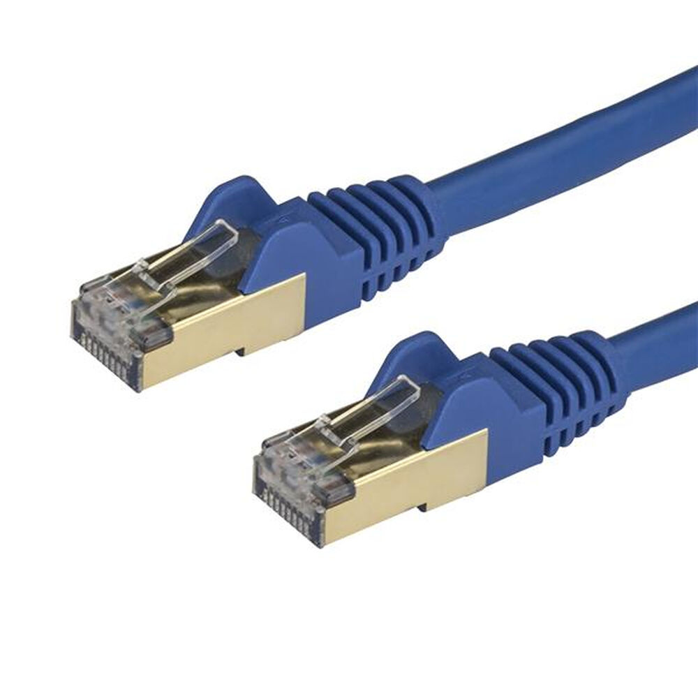 Nätkabel UTP Styv Kategori 6 Startech 6ASPAT50CMBL Blå 50 cm - 2