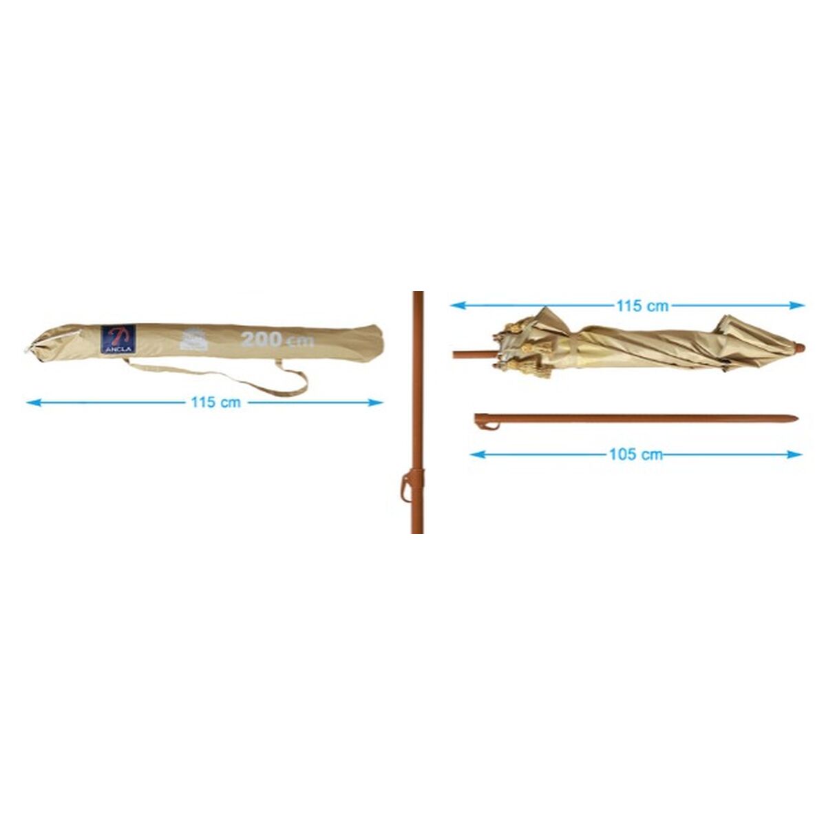 Naperny? Beige 200 cm UPF 50+ - 3