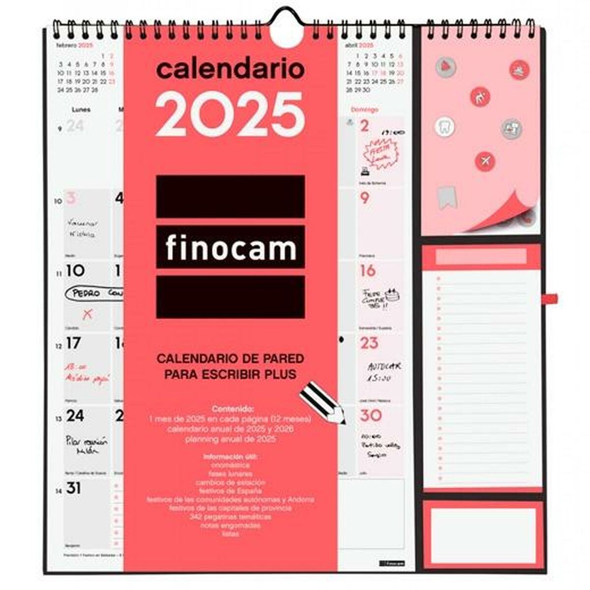 Väggkalender Finocam Papper 2025 21,5 x 32,5 cm