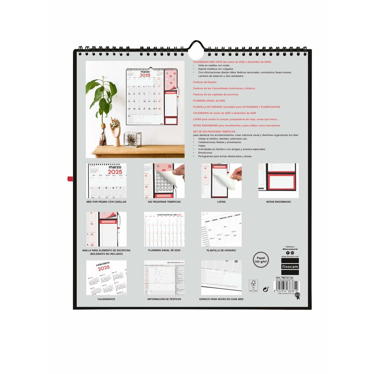 Väggkalender Finocam Papper 2025 21,5 x 32,5 cm - 7