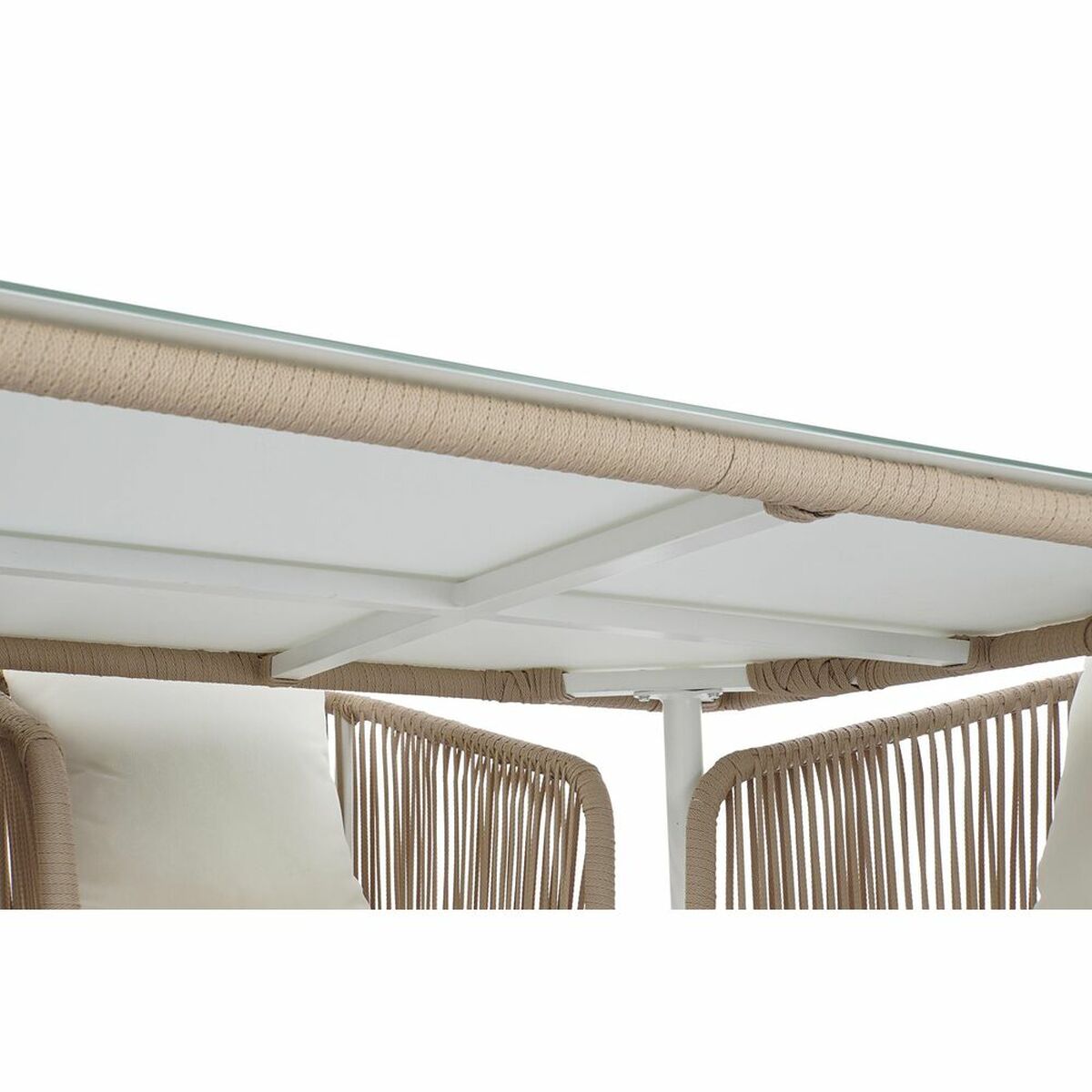 Bordsgrupp med stolar DKD Home Decor Beige 78 cm 163 x 95 x 6 cm - 5