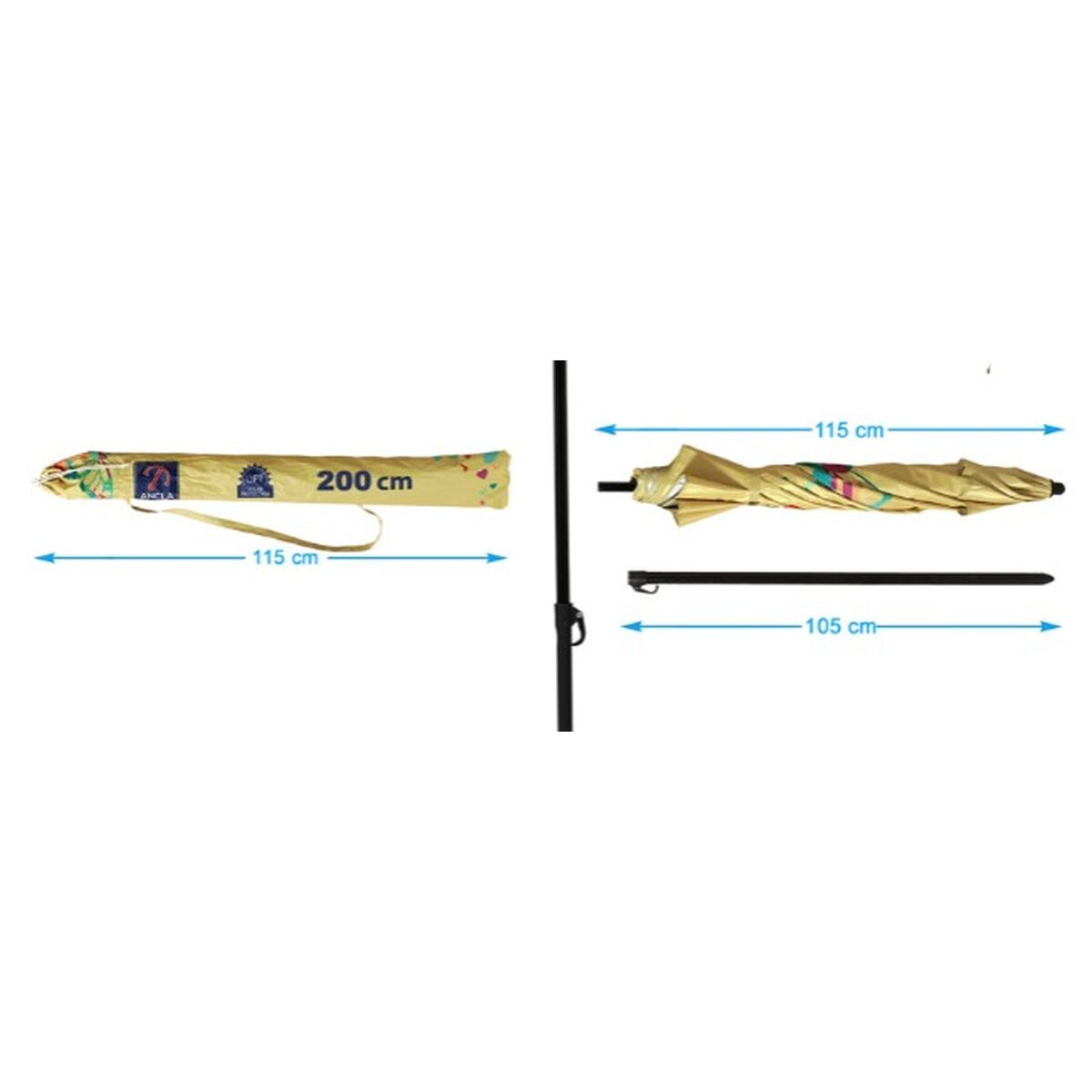 Naperny? Gul 200 cm UPF 50+ - 3