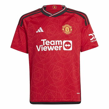 Kortärmad fotbollströja, Barn Adidas Manchester (7-8 år)