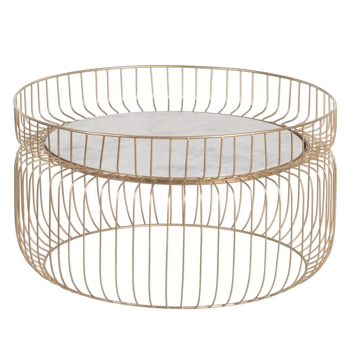Soffbord Vit Gyllene 72 x 72 x 40 cm