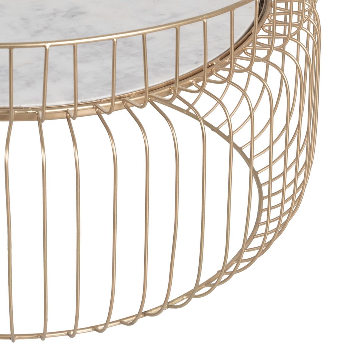 Soffbord Vit Gyllene 72 x 72 x 40 cm - 6