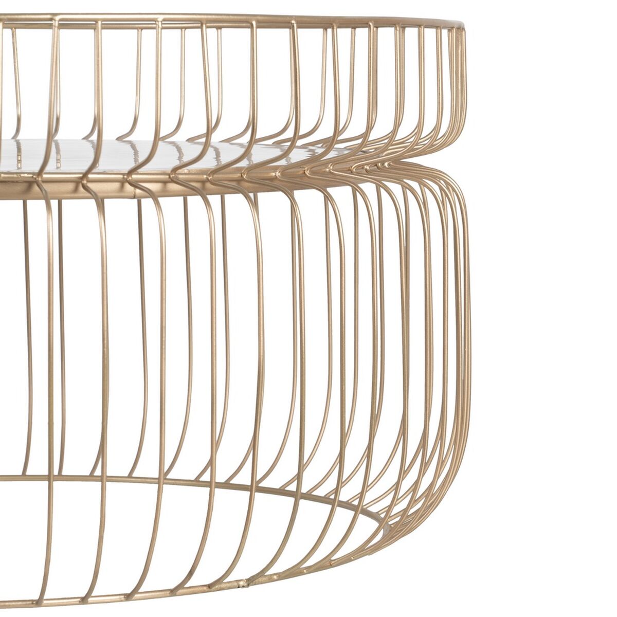 Soffbord Vit Gyllene 72 x 72 x 40 cm - 4