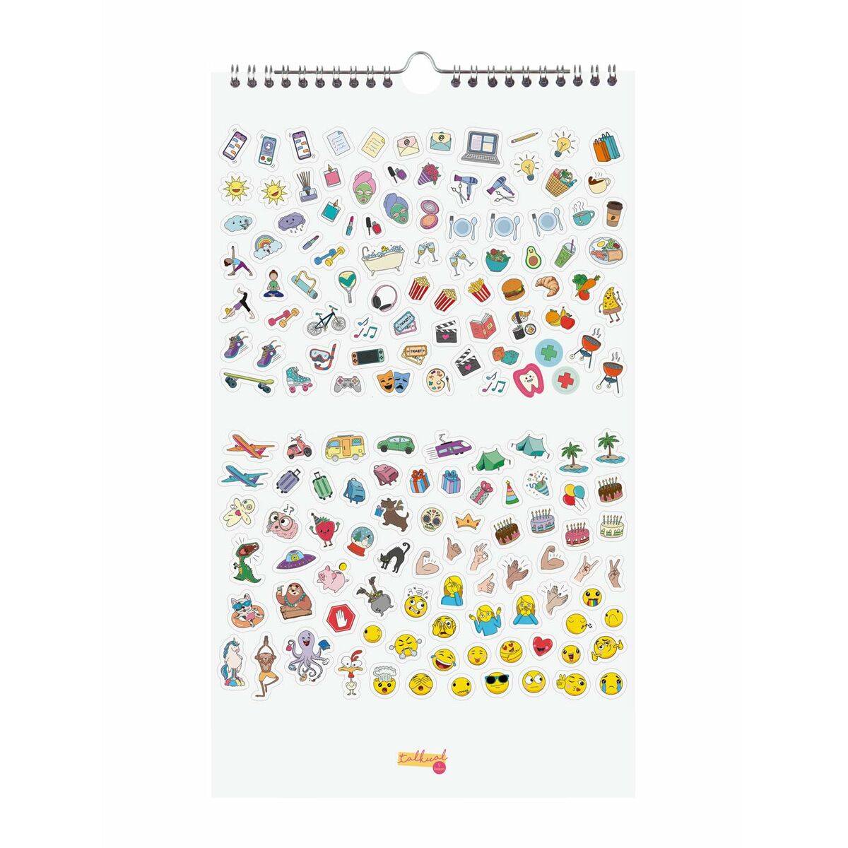 Väggkalender Finocam TALKUAL Vit Papper 2025 21 x 36 cm - 4