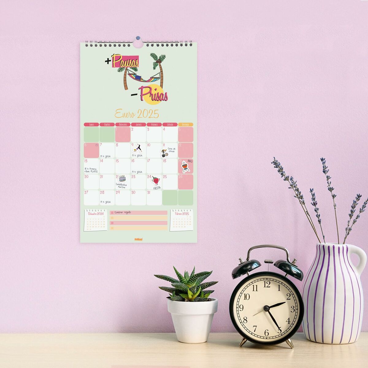 Väggkalender Finocam TALKUAL Vit Papper 2025 21 x 36 cm - 2