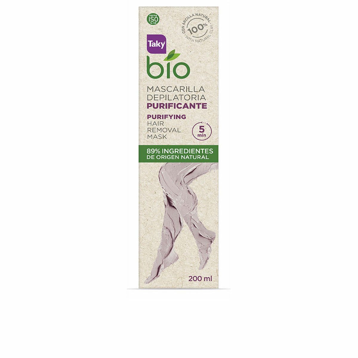 Hårborttagningskräm kropp Taky Bio Natural 0% Purifying 200 ml