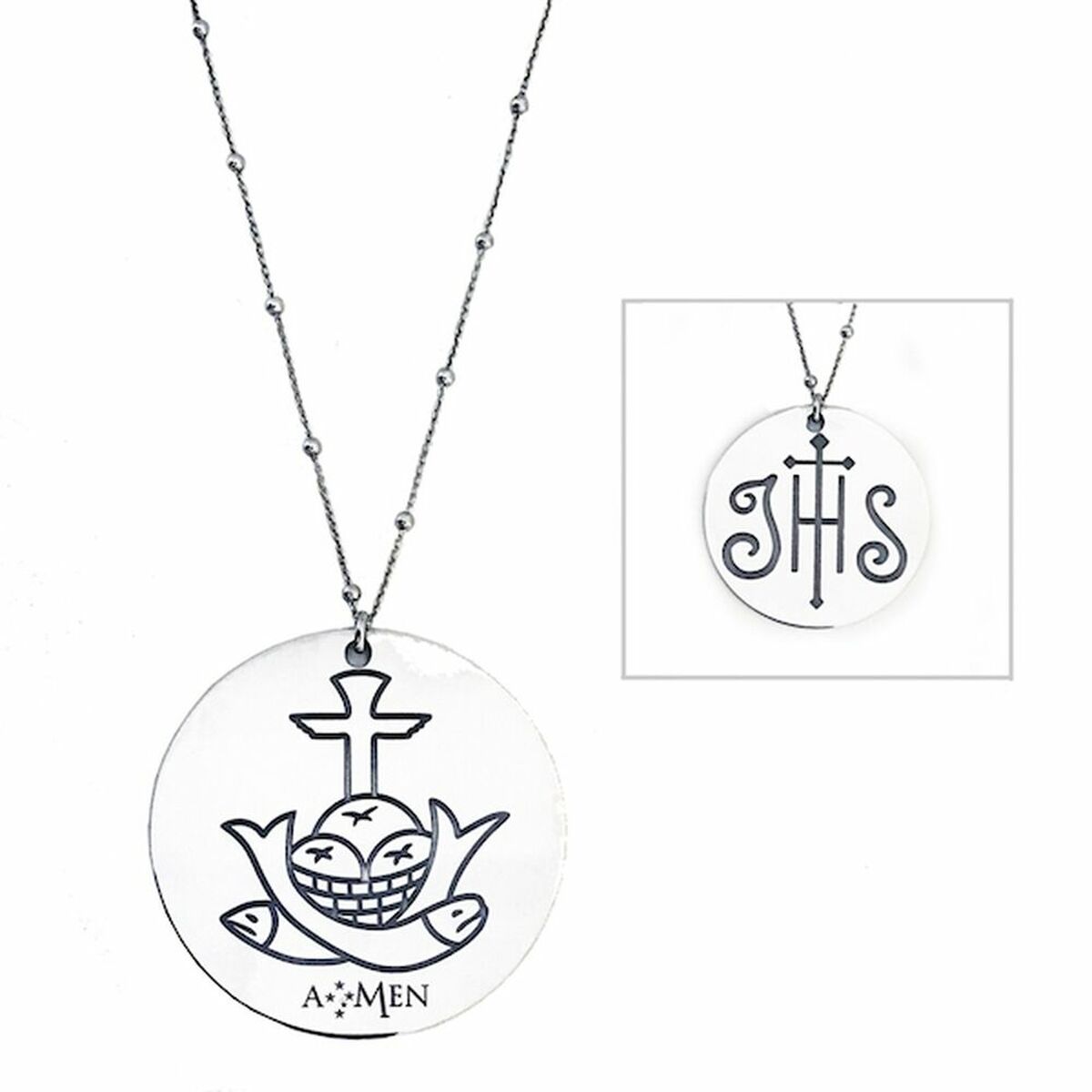 Damhalsband Amen IHS - PANI&PESCI GRANDE 55MM - 2