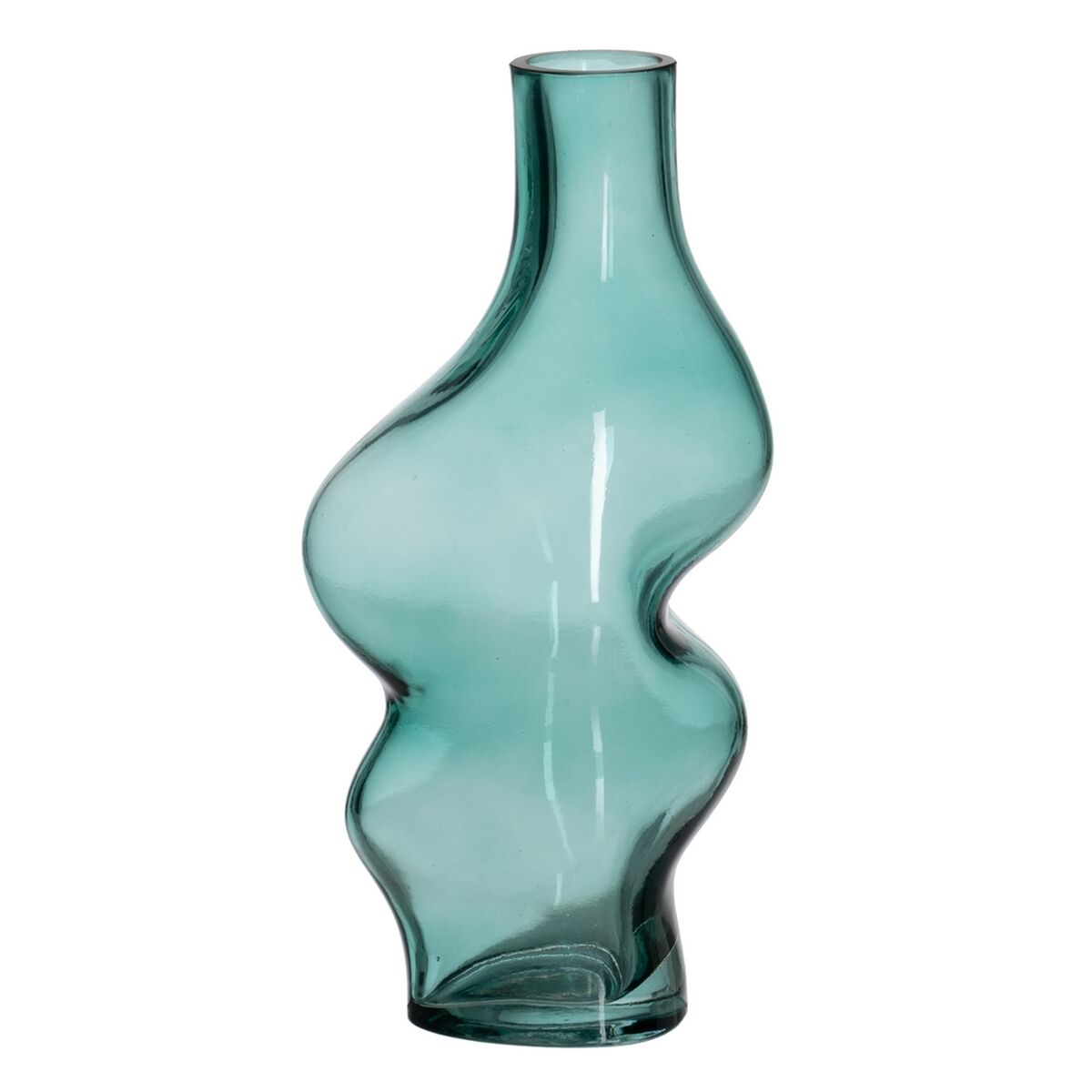 Vas Grön Glas 12,5 x 10 x 25 cm