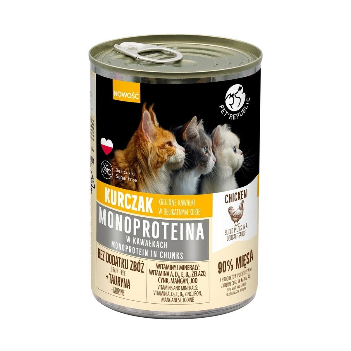 Kattmat PETREPUBLIC Monoprotein Chicken Kyckling 400 g