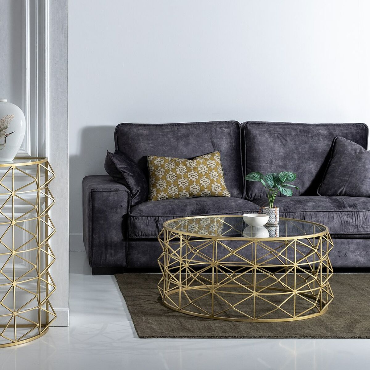 Soffbord Gyllene 98 x 98 x 44 cm - 8