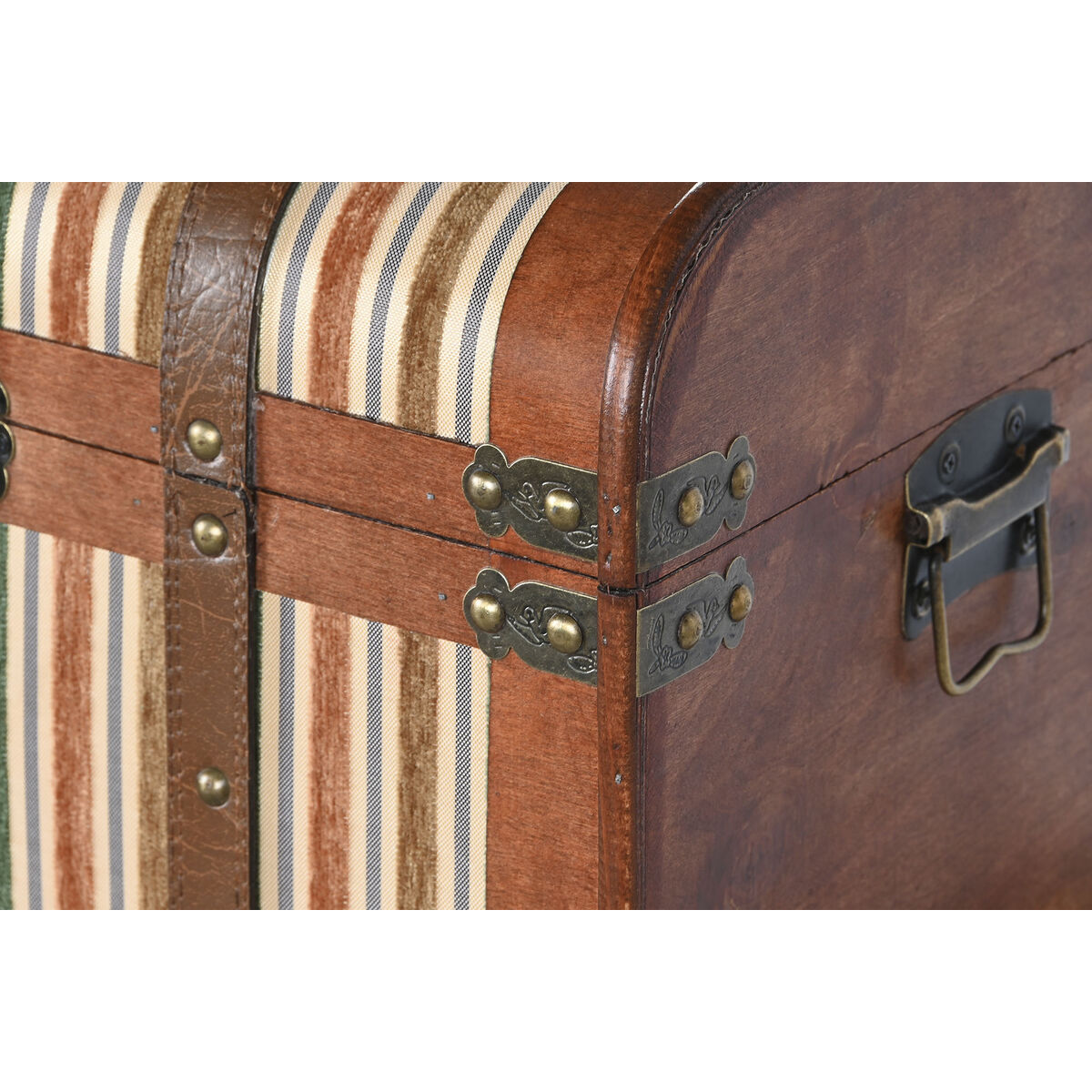 Koffertset Home ESPRIT Trä Kanvas Kolonial 61 x 43 x 42,5 cm 60 x 43,5 x 42 cm (3 antal) - 3