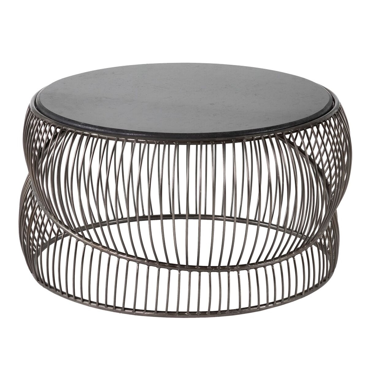 Soffbord Svart Silvrig 90 x 90 x 48 cm