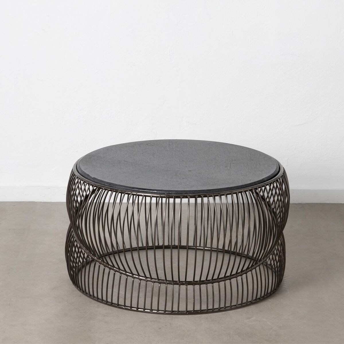 Soffbord Svart Silvrig 90 x 90 x 48 cm - 2