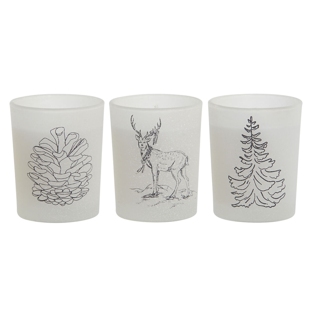 Ljus DKD Home Decor Vit Jul 5 x 5 x 6 cm (3 antal)
