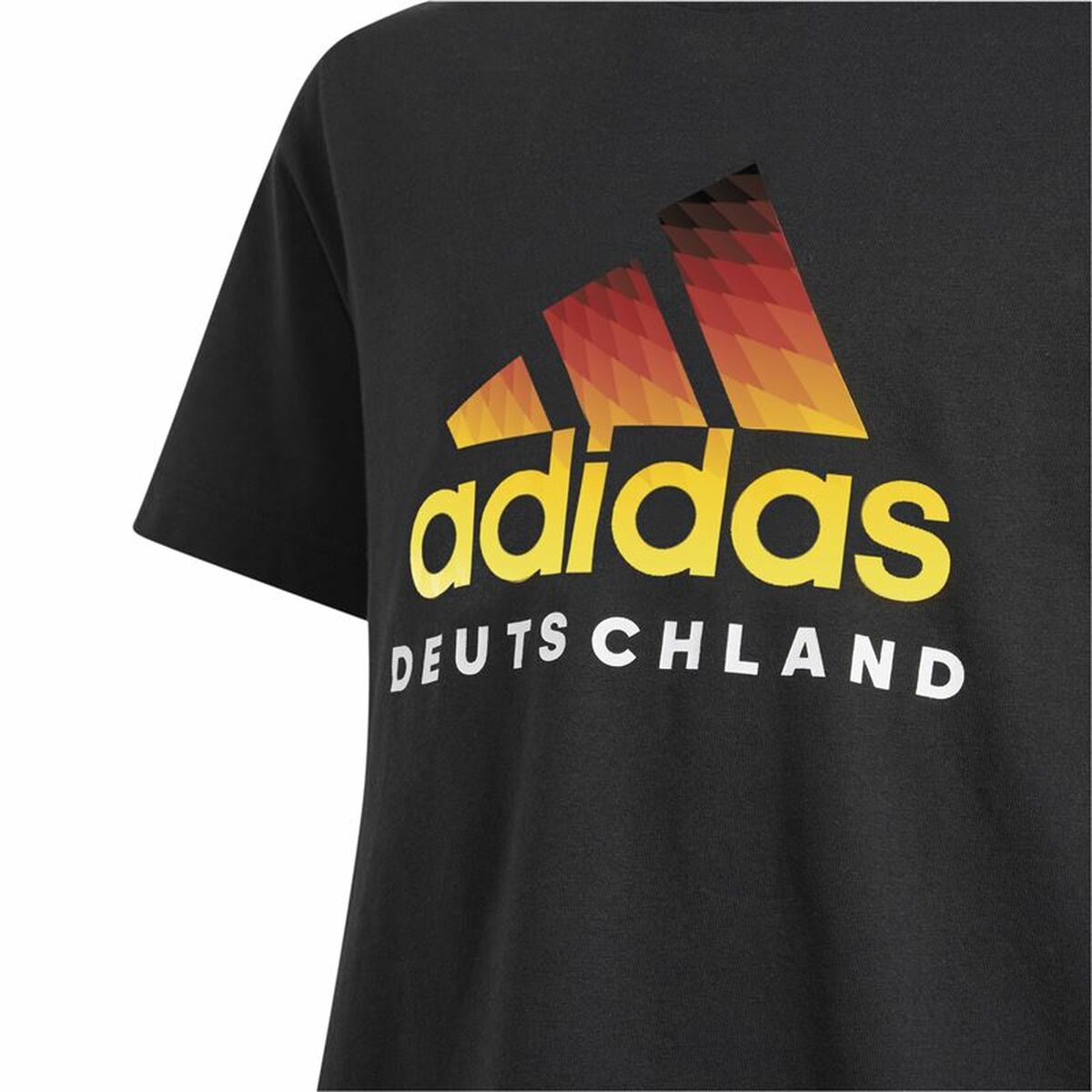 T-shirt med kortärm Adidas Deutschland Svart - 3
