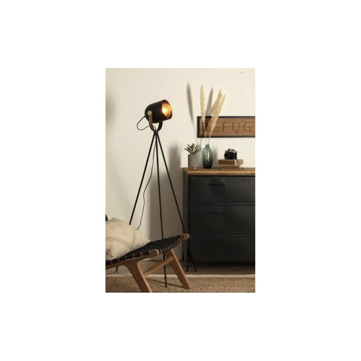 Golvlampa Atmosphera Action Svart Metall - 5