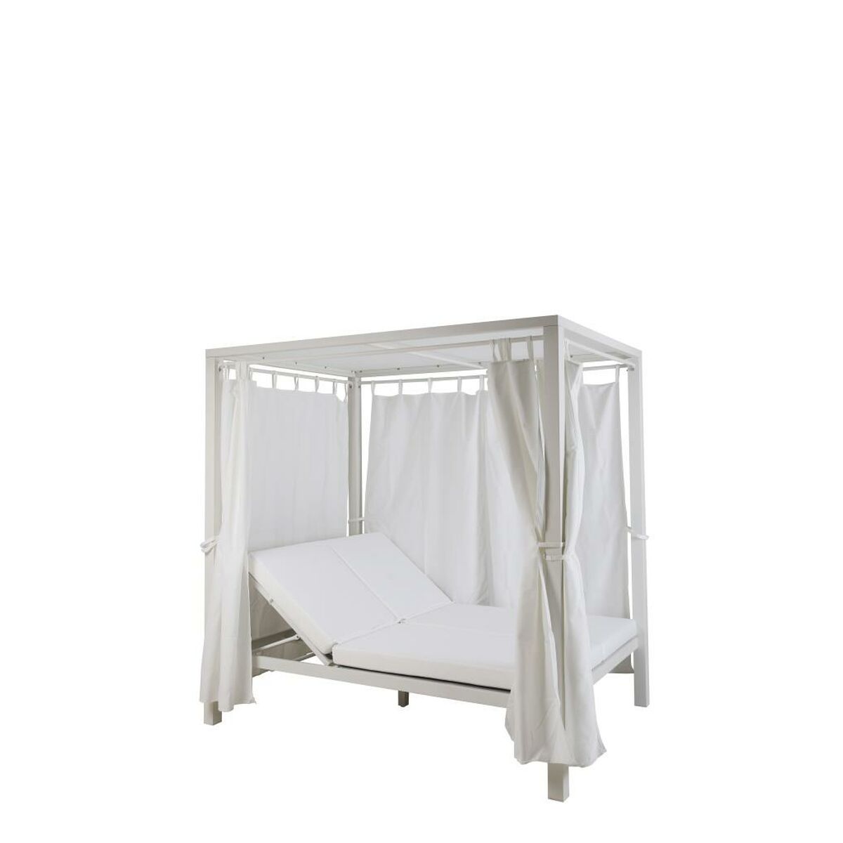 Trädgårdssäng DKD Home Decor Vit Aluminium (148 x 188 x 205 cm) - 4