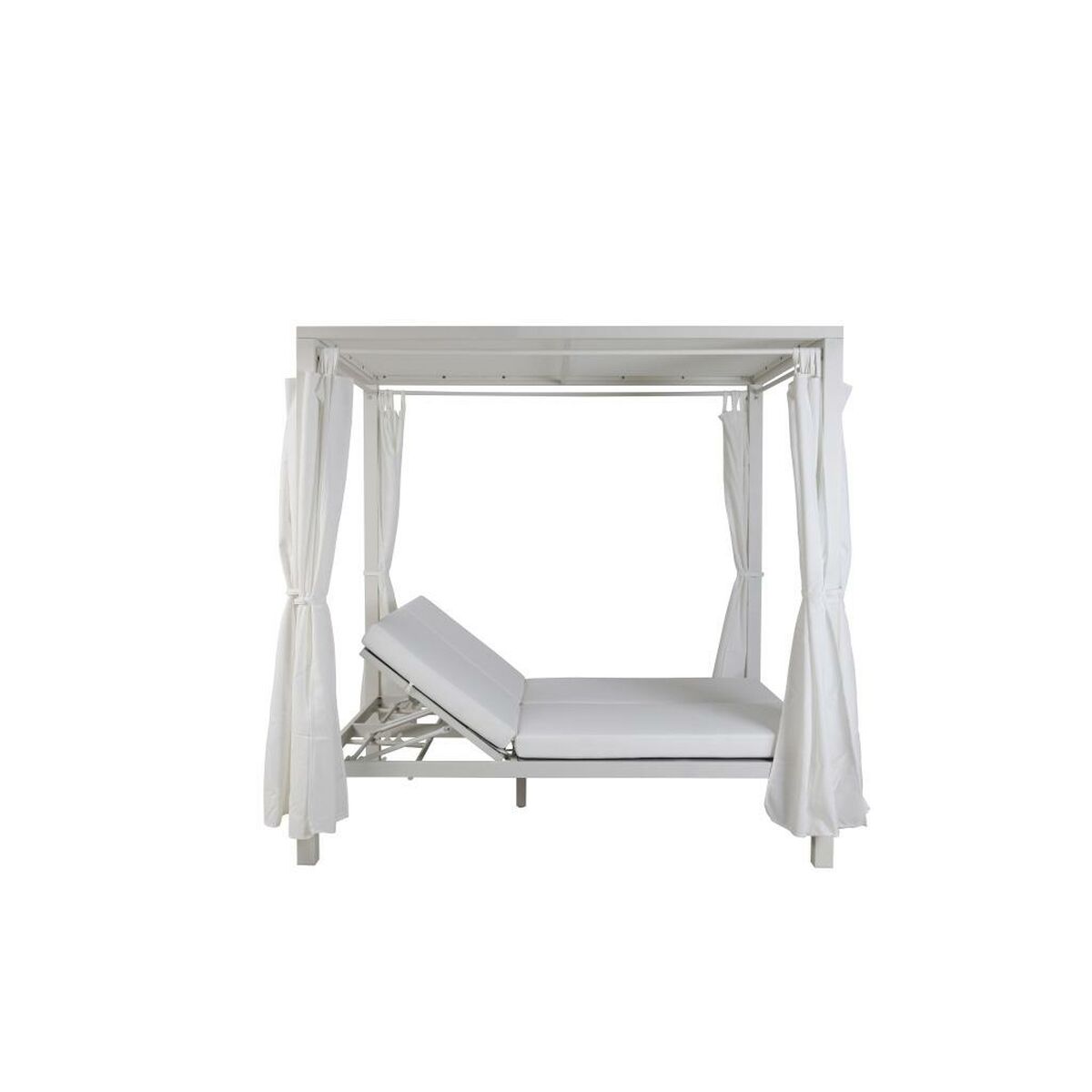 Trädgårdssäng DKD Home Decor Vit Aluminium (148 x 188 x 205 cm) - 2