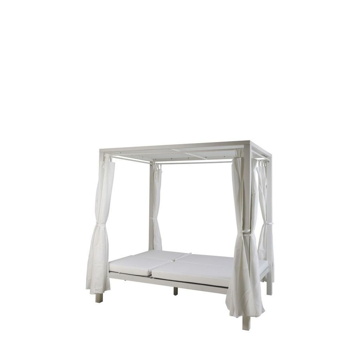 Trädgårdssäng DKD Home Decor Vit Aluminium (148 x 188 x 205 cm) - 3