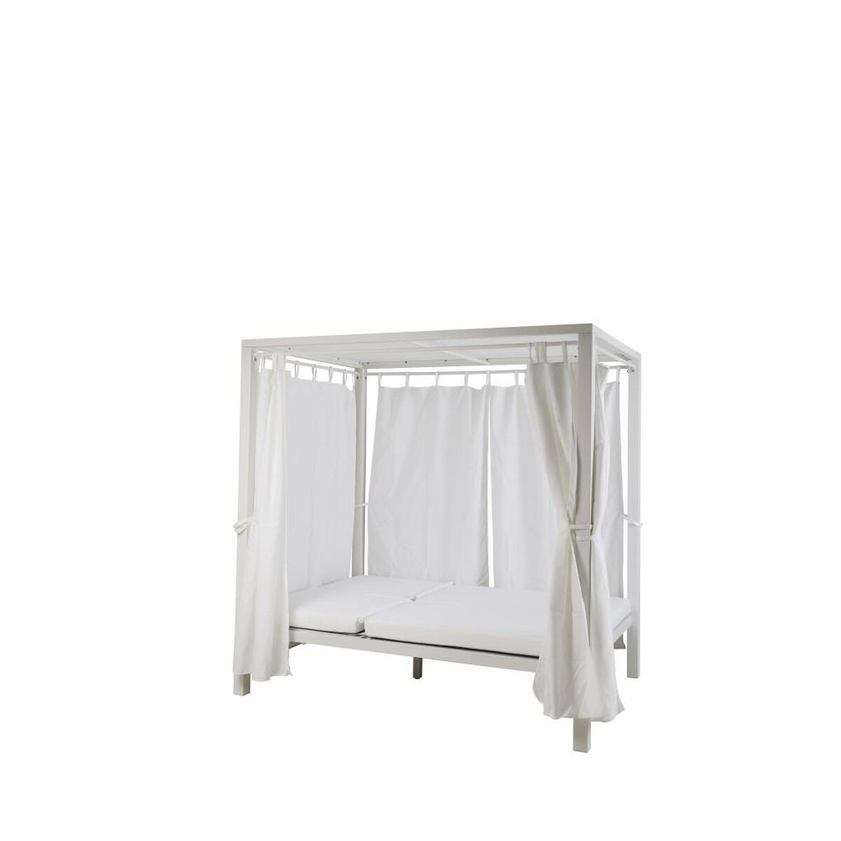 Trädgårdssäng DKD Home Decor Vit Aluminium (148 x 188 x 205 cm) - 5