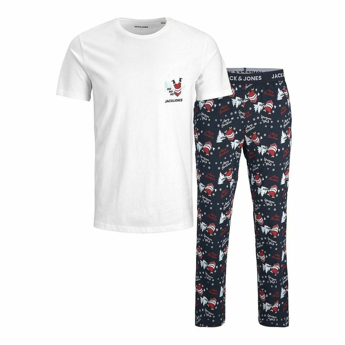 Pyjamas Jack & Jones JACSANTA SS Vit - 3