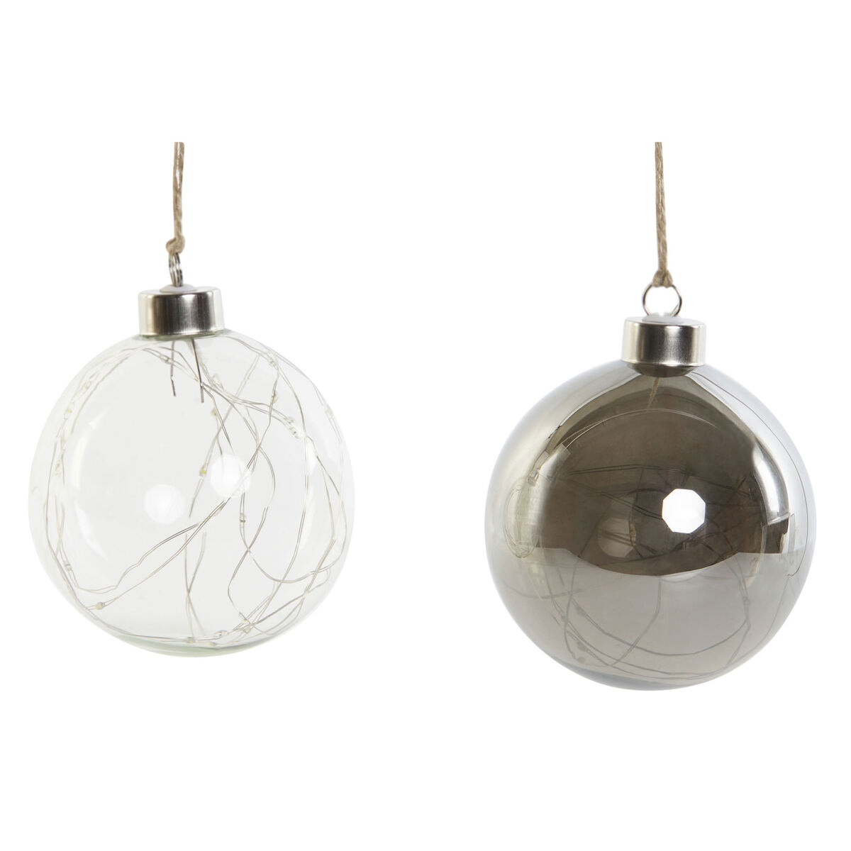 Hängdekoration DKD Home Decor Transparent Glas 10 x 10 x 10 cm (2 antal) - 3