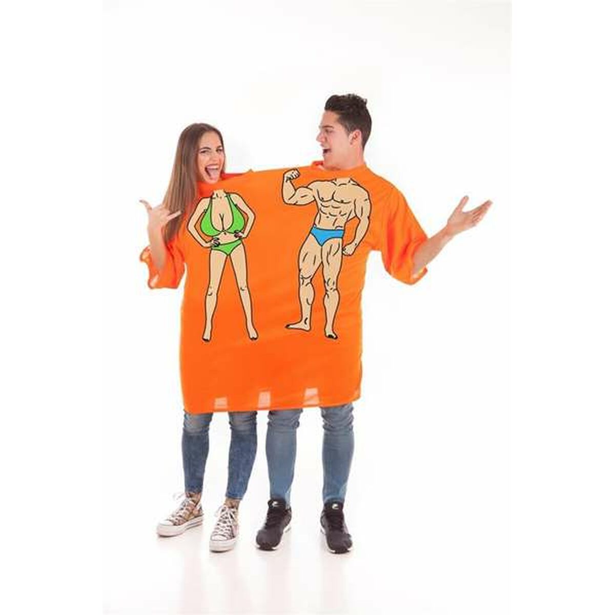 Maskeraddräkt vuxna Double M/L Orange Strand