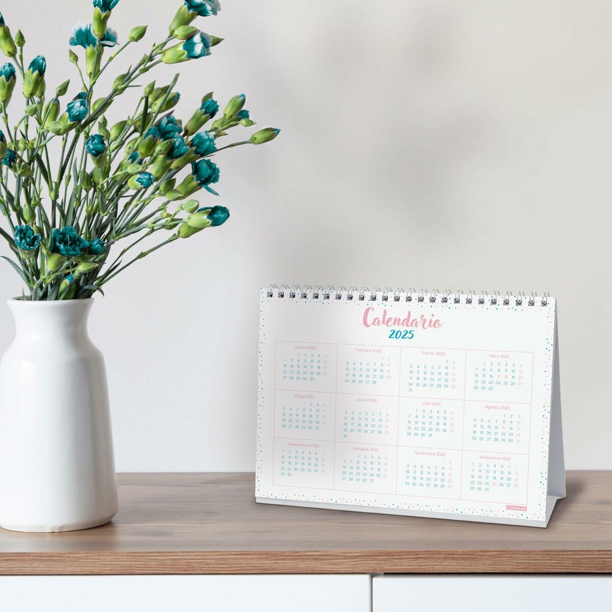 Skrivbordskalender Finocam CHIC Turkos Papper 21 x 15 cm 2025 - 3