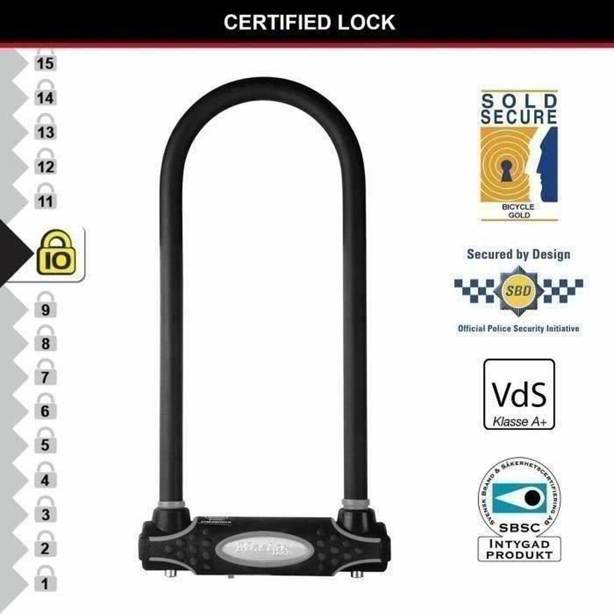 Hänglås med nyckel Master Lock Svart - 5