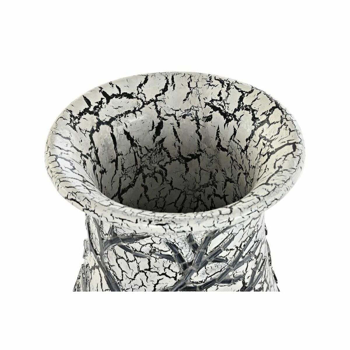 Vas DKD Home Decor Träd Vit Svart Vit/Svart Glas Terrakota n 29 x 29 x 60 cm - 9