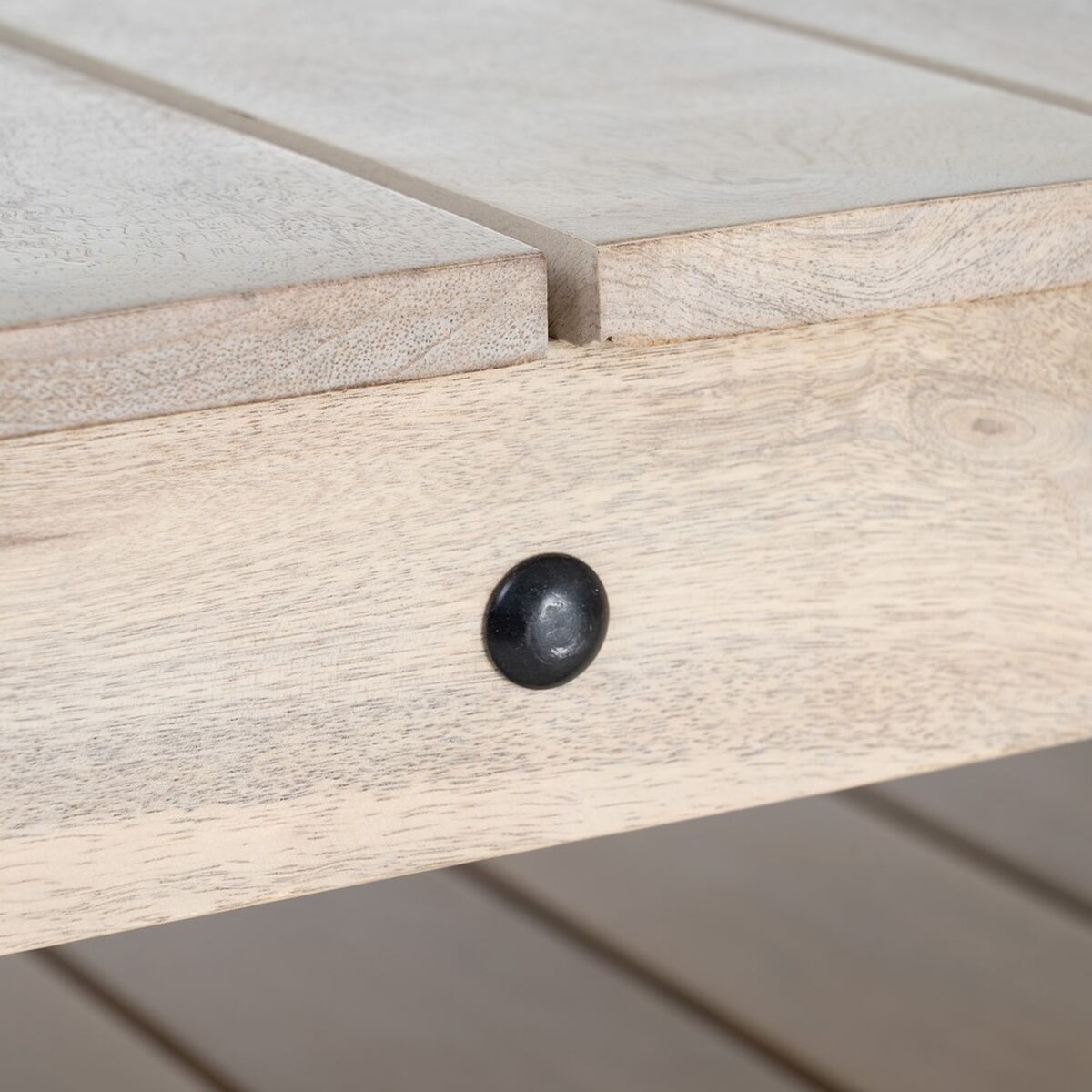 Soffbord Svart Naturell 130 x 64 x 48 cm - 7