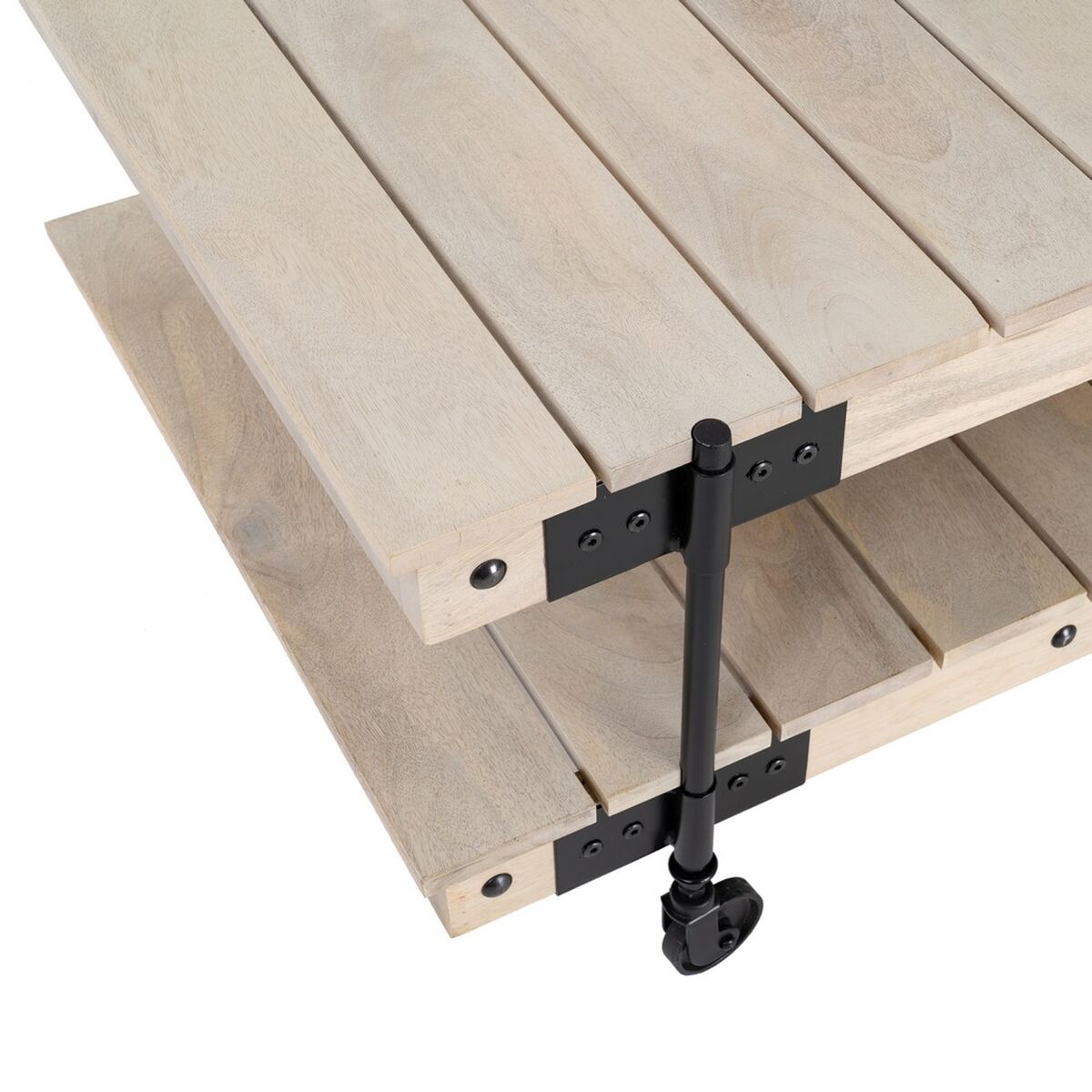 Soffbord Svart Naturell 130 x 64 x 48 cm - 3