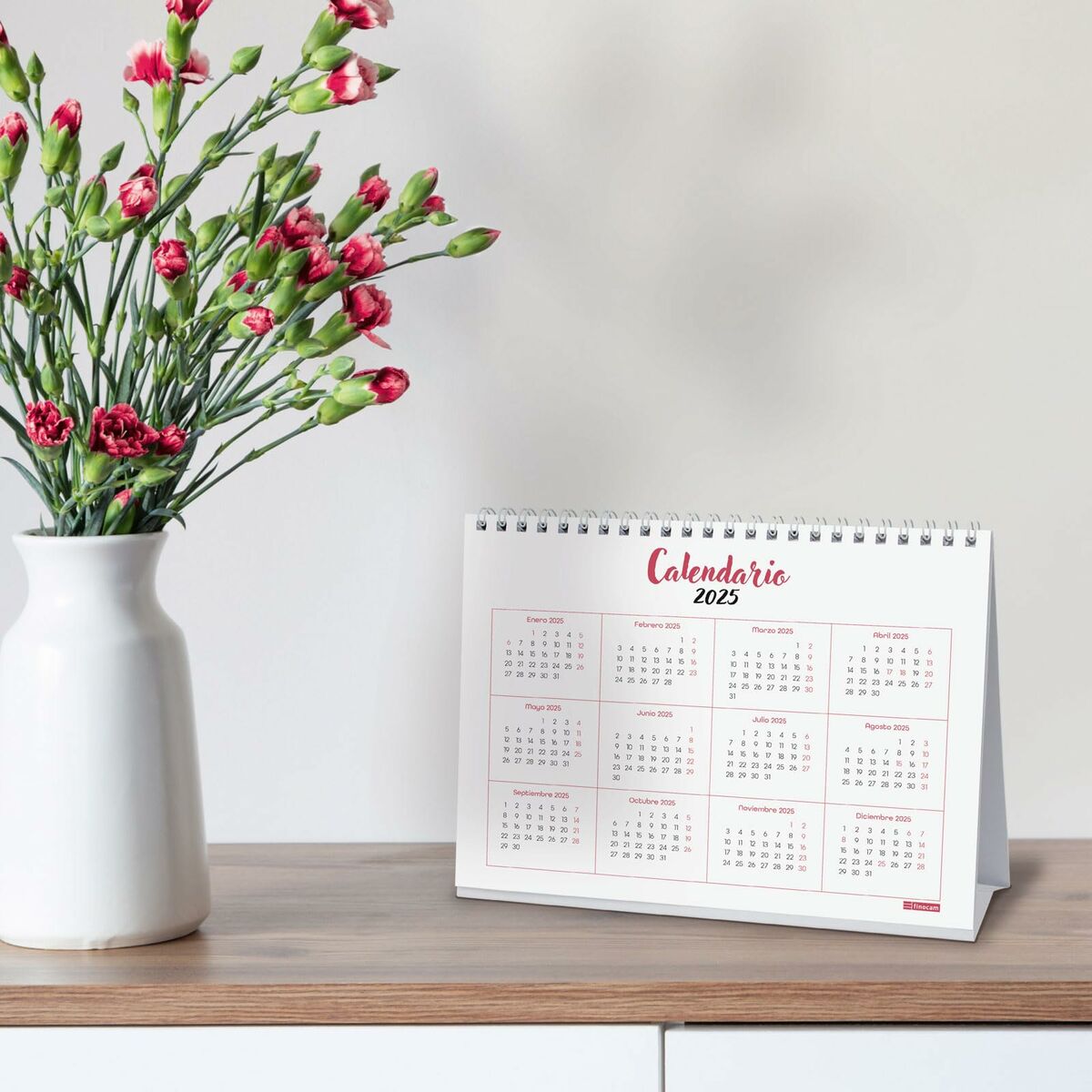 Skrivbordskalender Finocam CHIC Vit Papper 21 x 15 cm 2025 - 3