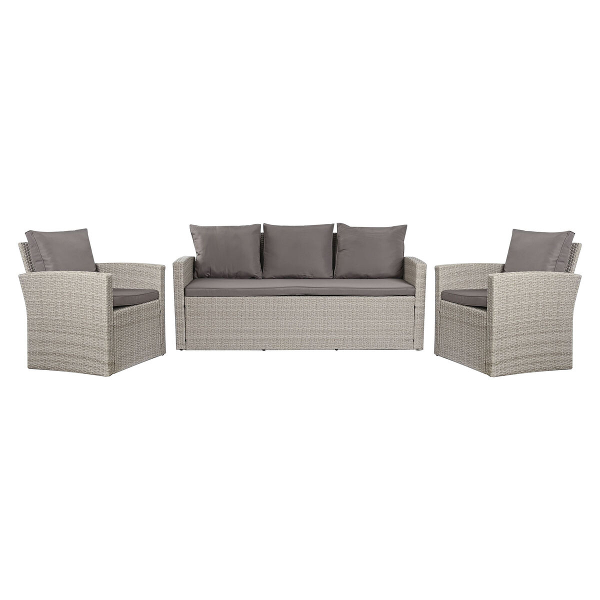 Trädgårdsmöbler DKD Home Decor Brun 177 x 72 x 80 cm (5 Delar) - 3