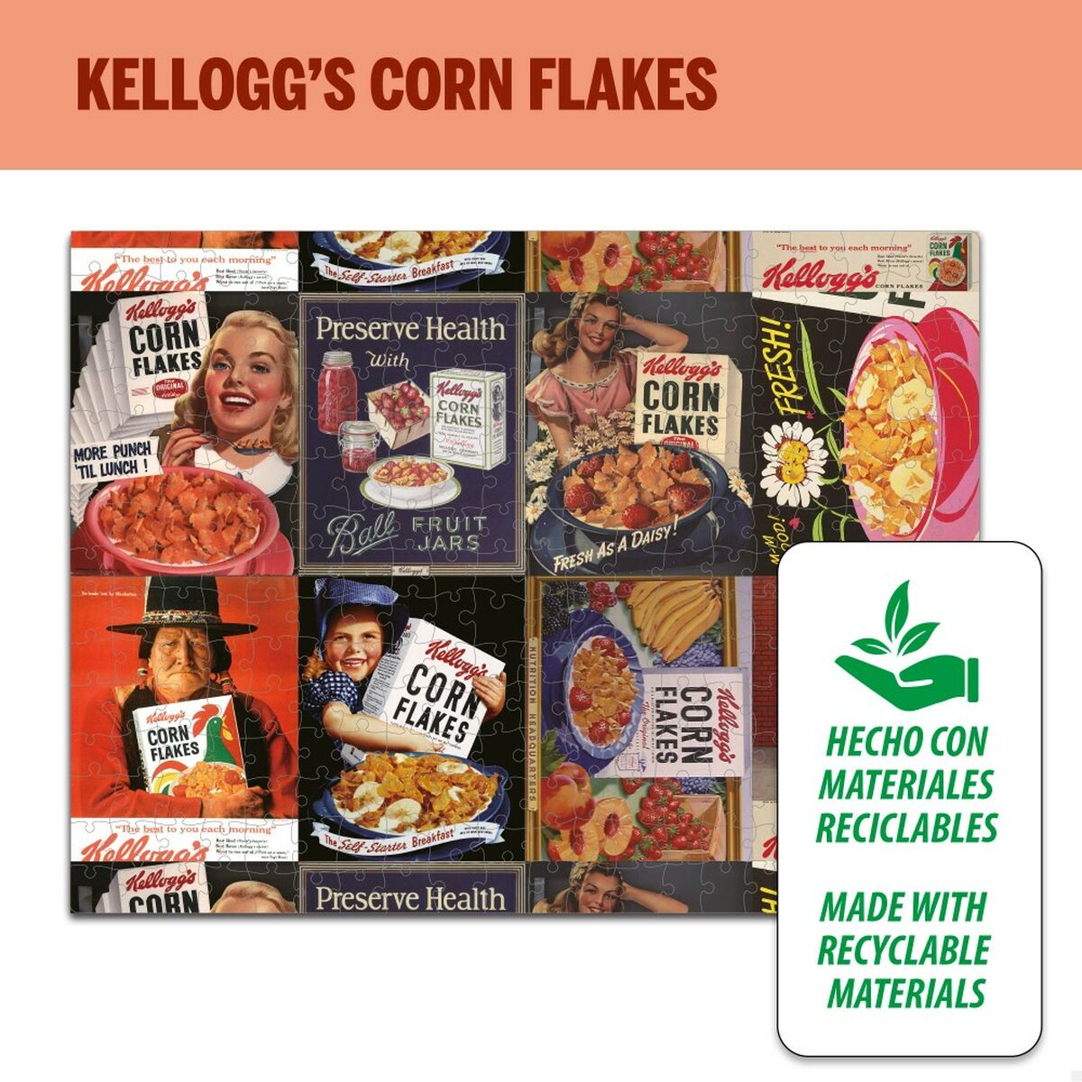 Pussel Kellogg's Corn Flakes 300 Delar 45 x 60 cm (6 antal) - 3