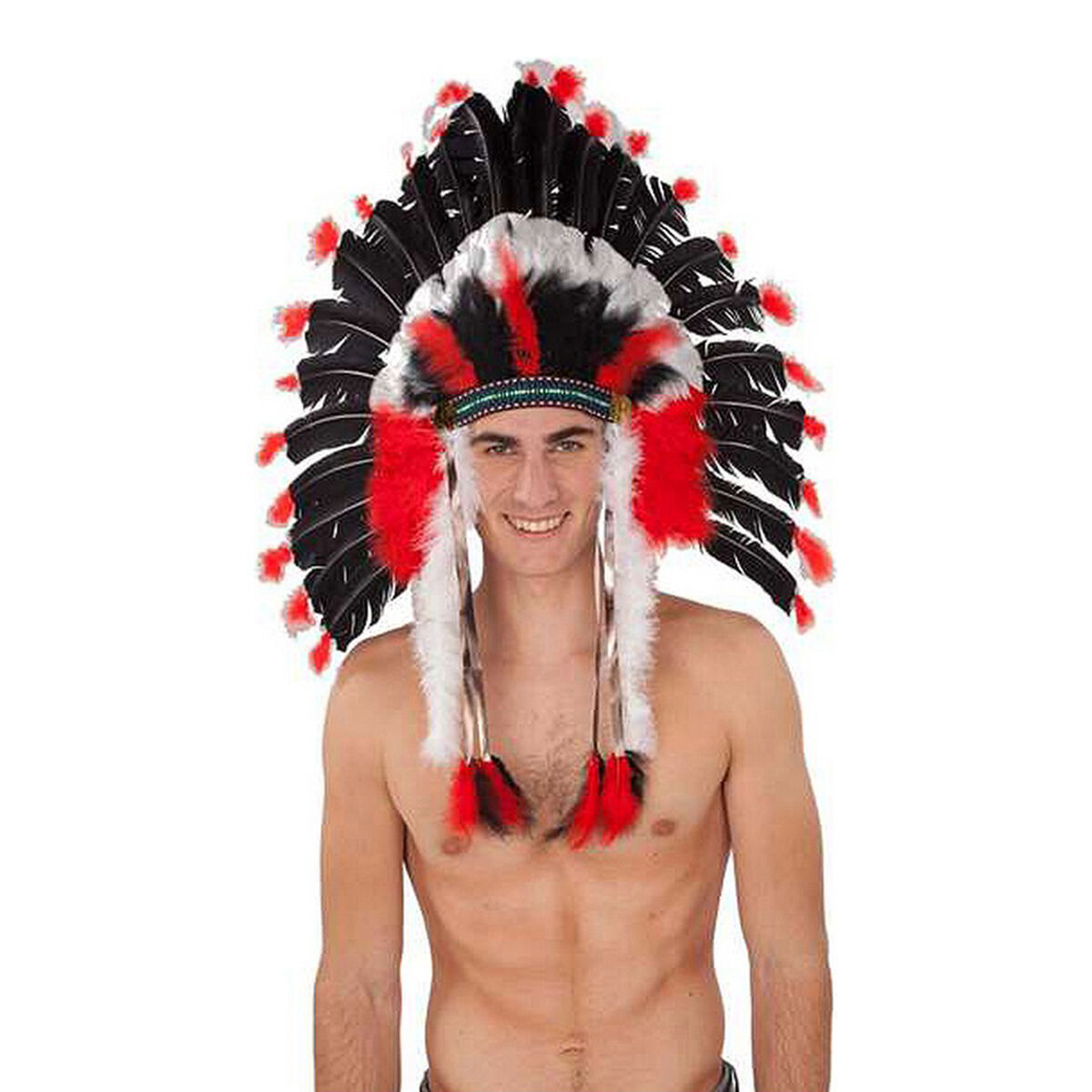 Hatt My Other Me Great Boss Multicolour Fjädrar American Indian S 80 x 60 cm