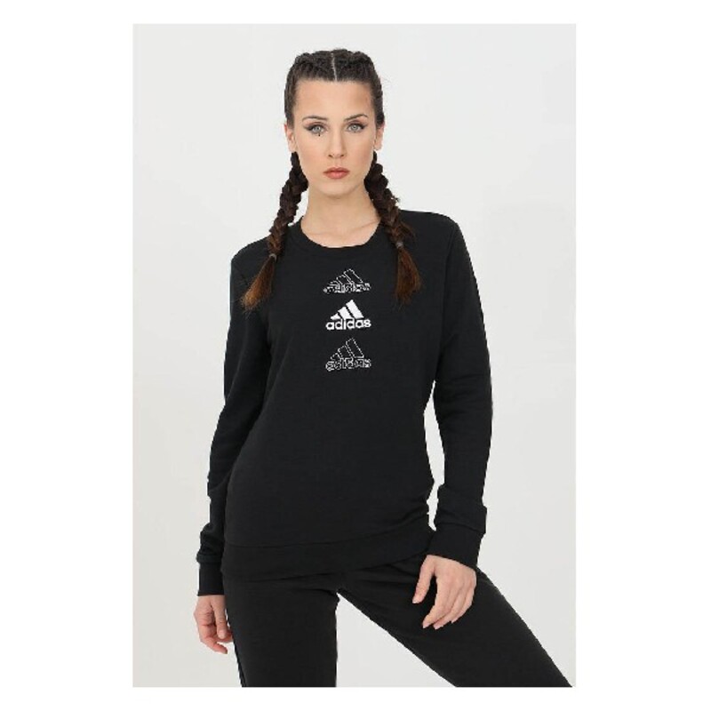 Tröja utan huva Dam Adidas W S SWT GL1400 Svart - 2