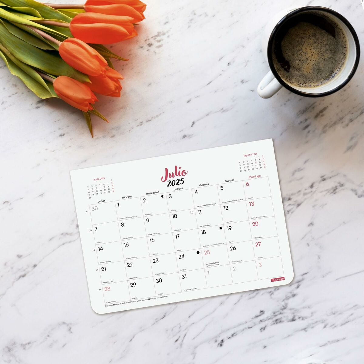 Väggkalender Finocam CHIC Vit Papper 2025 21 x 15 cm - 4
