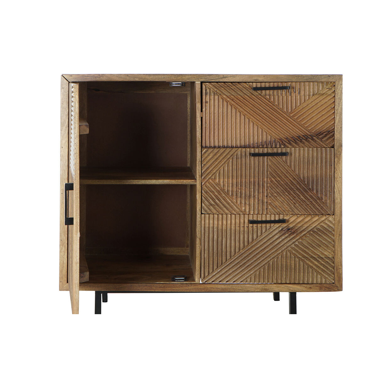 Skänk DKD Home Decor Naturell Metall Mangoträ 90 x 40 x 87 cm - 5