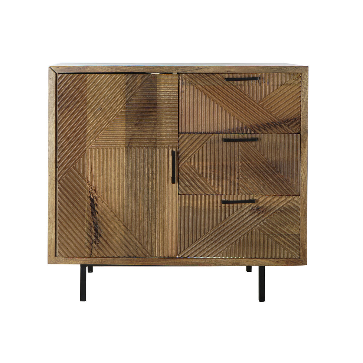 Skänk DKD Home Decor Naturell Metall Mangoträ 90 x 40 x 87 cm - 2