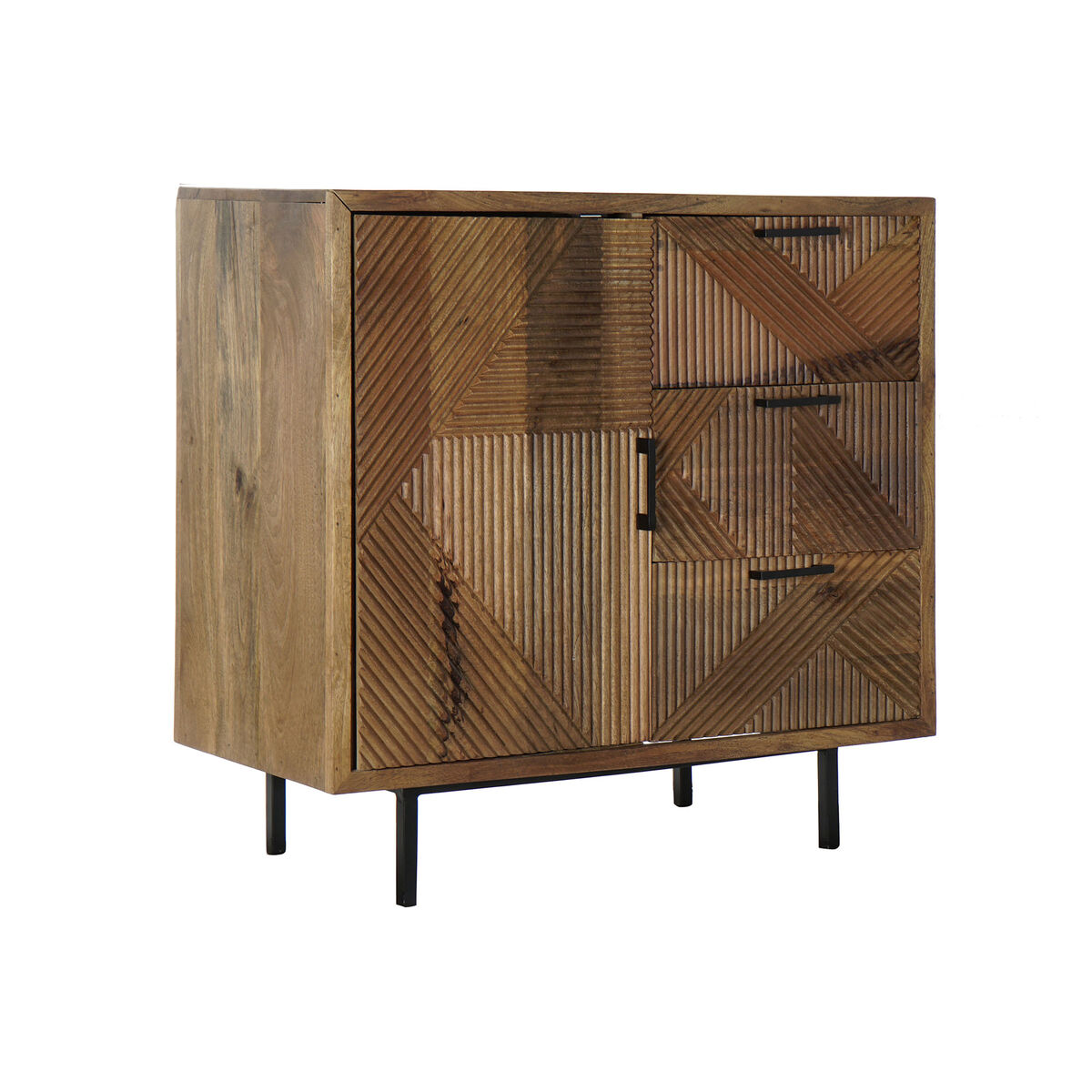 Skänk DKD Home Decor Naturell Metall Mangoträ 90 x 40 x 87 cm - 9