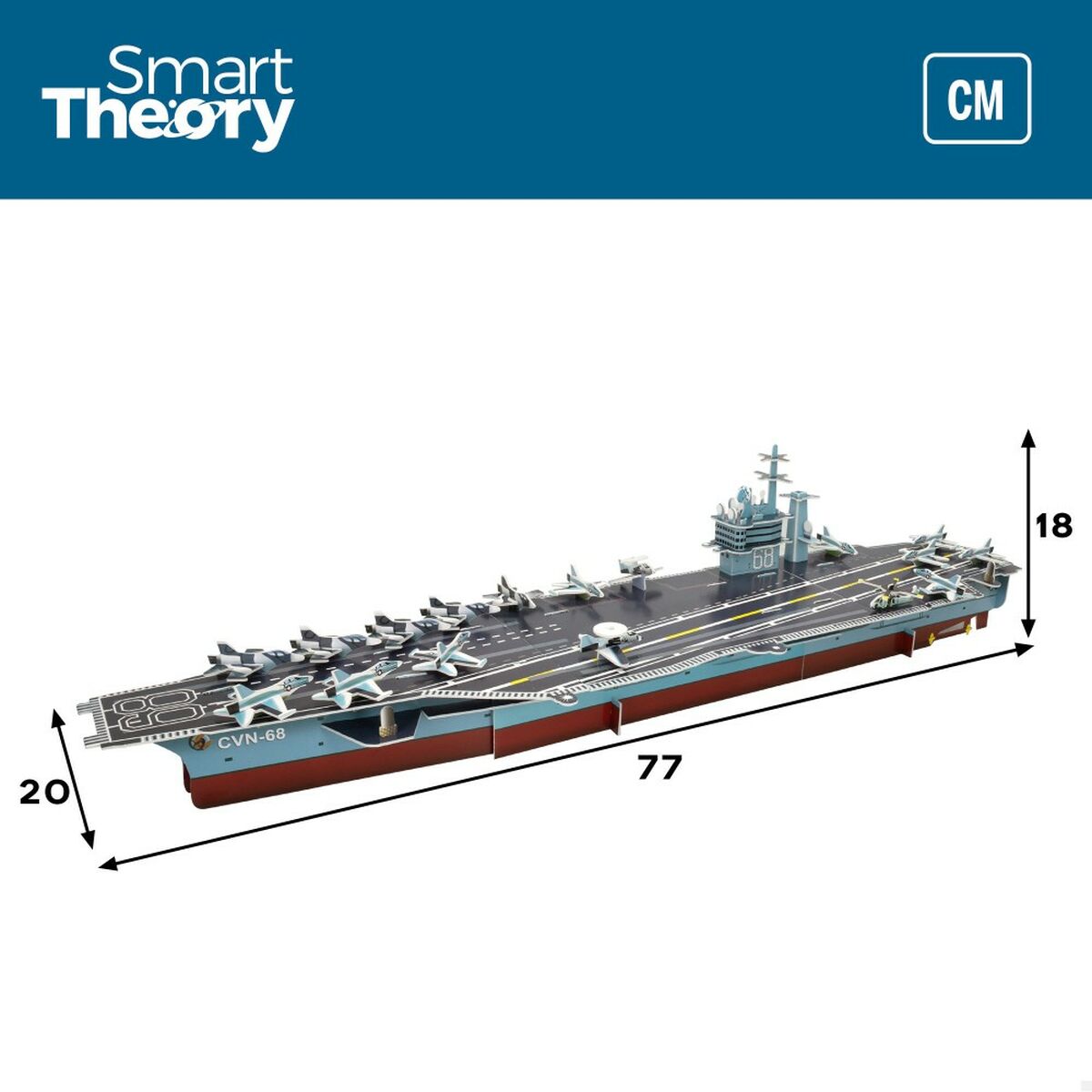 3D-pussel Colorbaby Nimitz Hangarfartyg 67 Delar 77 x 18 x 20 cm (6 antal) - 2