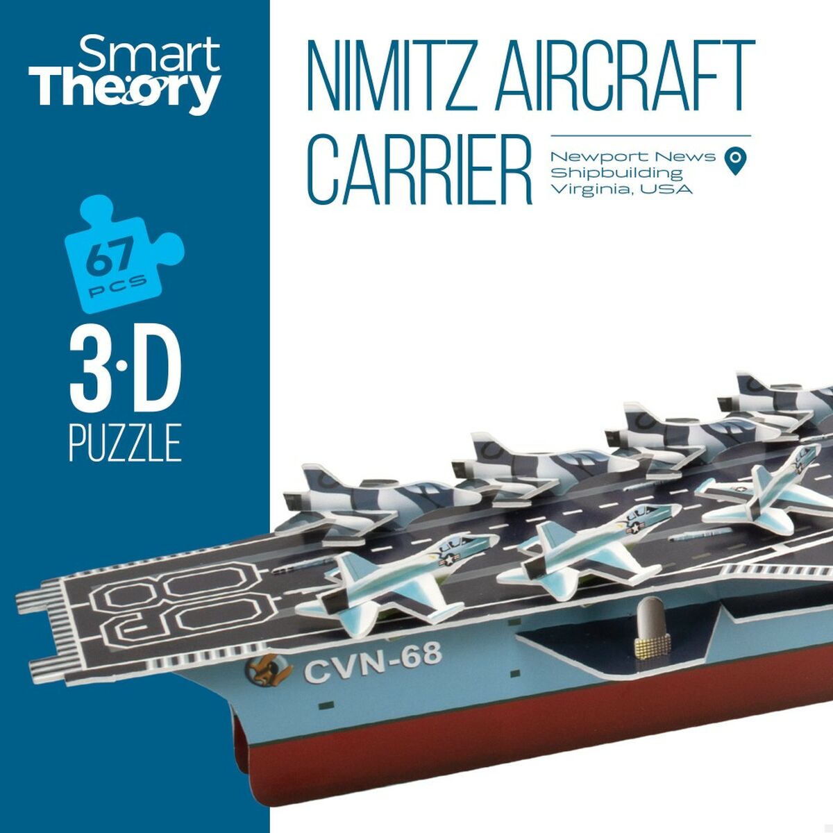 3D-pussel Colorbaby Nimitz Hangarfartyg 67 Delar 77 x 18 x 20 cm (6 antal) - 6