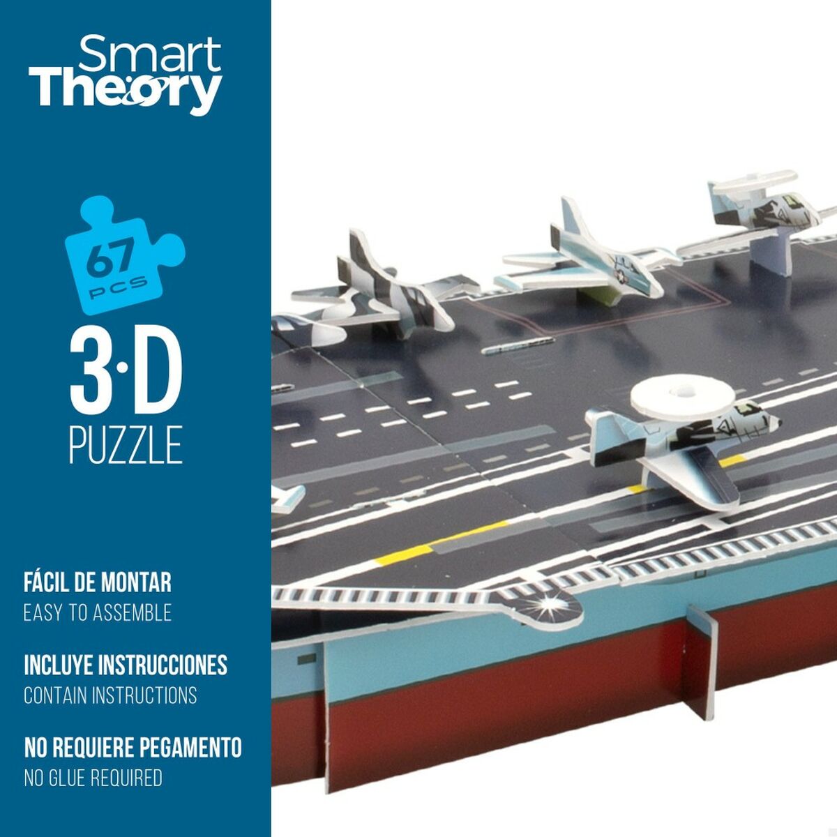 3D-pussel Colorbaby Nimitz Hangarfartyg 67 Delar 77 x 18 x 20 cm (6 antal) - 11