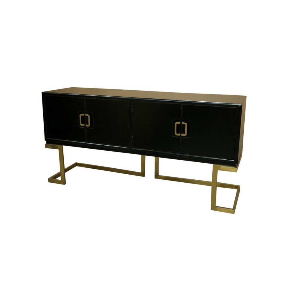 Skänk DKD Home Decor Svart Brons Gyllene Metall Poppel 180 x 50 x 90 cm